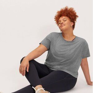 Girlfriend Collective Cupro Crop Tee L - Custom Black Color